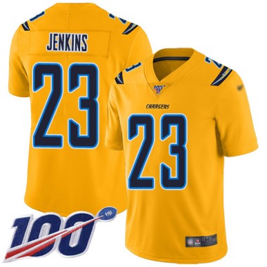 Los Angeles Chargers NFL Football Rayshawn Jenkins Gold Jersey Men Limited  #23 100th Season Inverted Legend